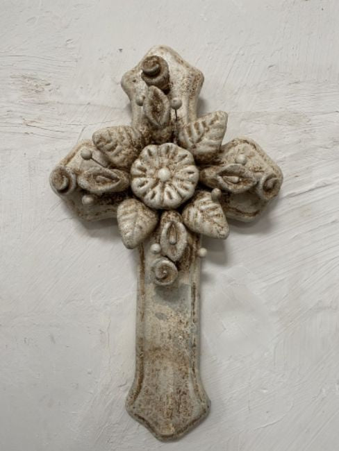 Flores Cross | Whitewash Clay