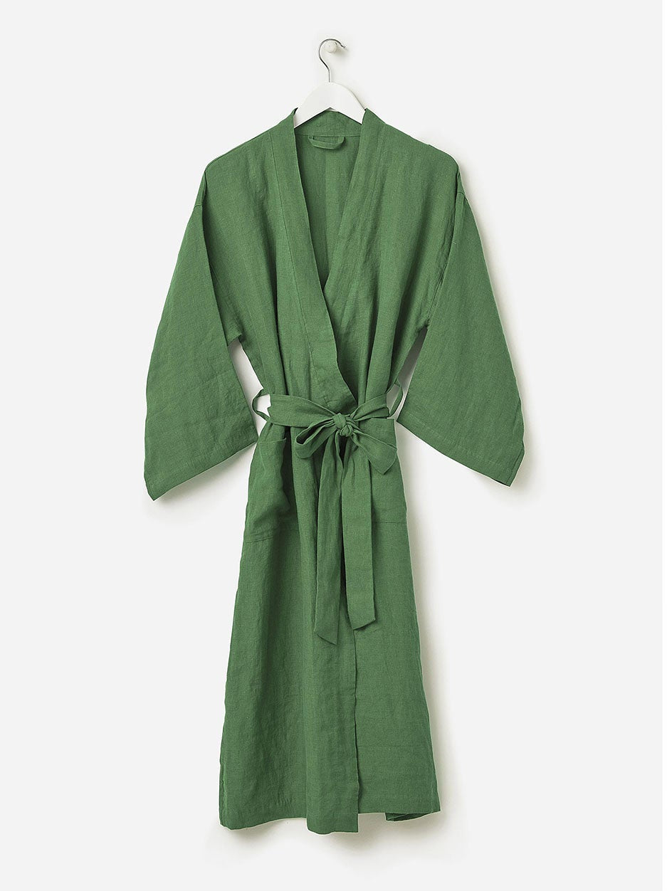 Linen Robe | Spearmint
